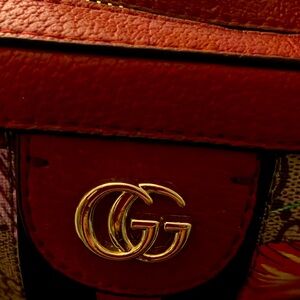 Gucci small floral red multi-color purse